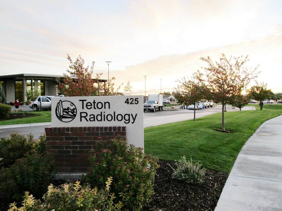 Sign outside of the Teton Radiology Center