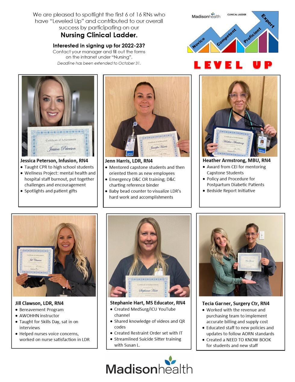 Nursing Clinical Ladder — Madison Memorial