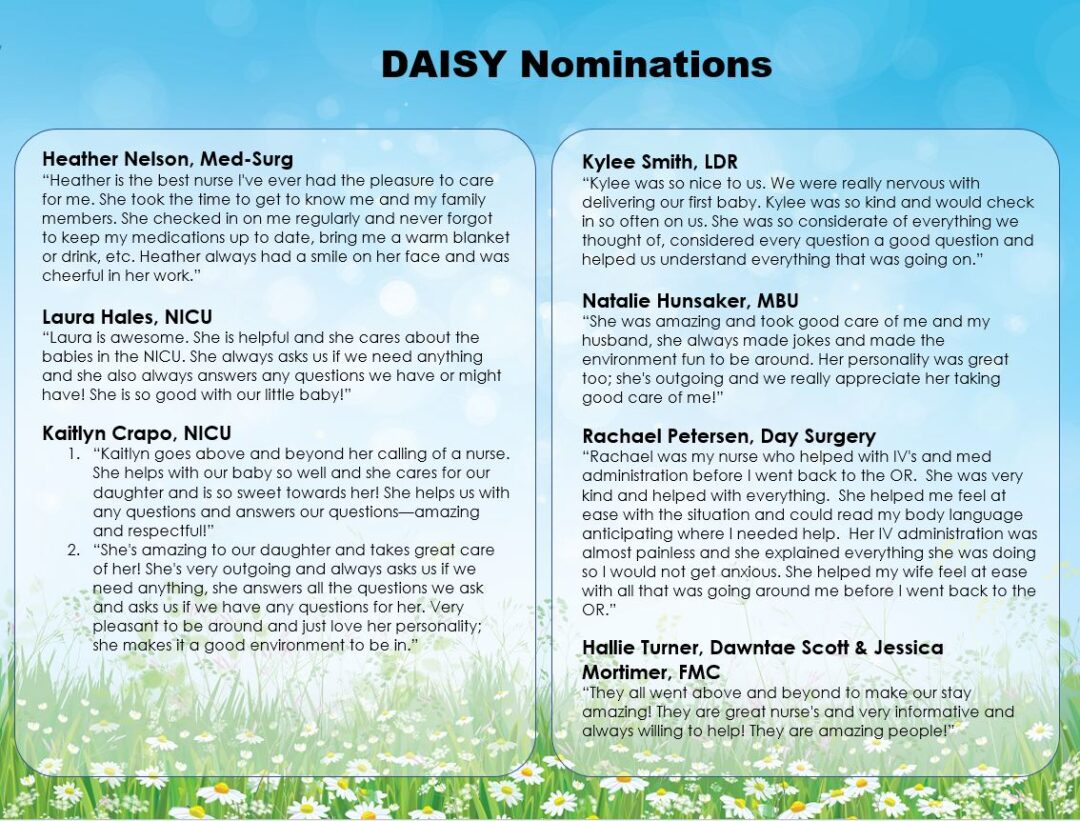 DAISY Award Nominees — Madison Memorial